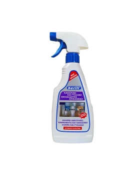 Καθαριστικό και γυαλιστικό berill® για ανοξείδωτες επιφάνειες 
