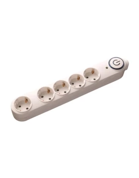 Alfa One Πολύπριζο 5 Θέσεων 1.5m Καλώδιο 3×1.5mm Με Διακόπτη Και Προστασία Υπέρτασης 