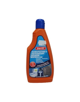 Καθαριστικό και γυαλιστικό berill® για λευκά μάρμαρα, σκαλοπάτια, περβάζια, νιπτήρες και μπανιέρες 