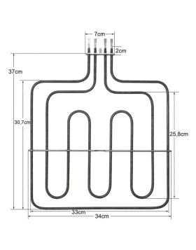 Αντίσταση Κουζίνας Διπλή 1400+1200W CONTI BEKO VESTEL CANDY HOOVER
